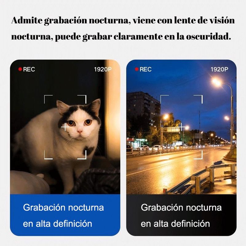 Grabadora de voz, alta definición, 1080P, reducción de ruido inteligente, con ranura para tarjeta, clip trasero.HOGAWAY