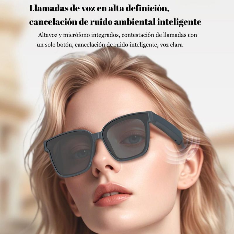 Lentes de Sol Polarizados Inteligentes con Traductor AI - Gafas de Sol de Alta Tecnología con Bluetooth para Llamadas y Música.HOGAWAY