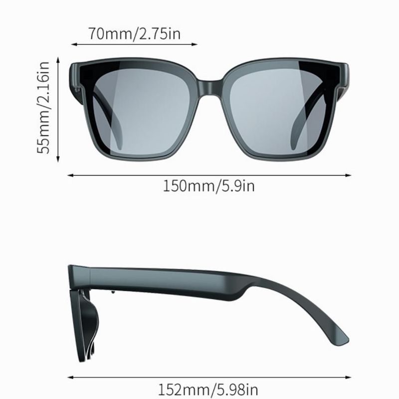 Lentes de Sol Polarizados Inteligentes con Traductor AI - Gafas de Sol de Alta Tecnología con Bluetooth para Llamadas y Música.HOGAWAY