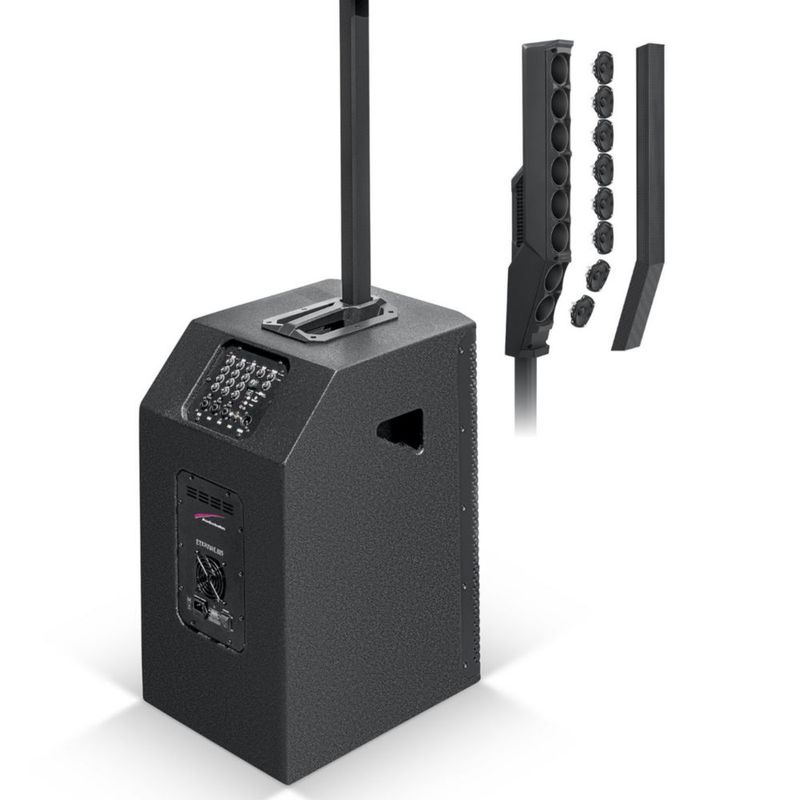 Sistema de Columna de Audio Profesional Audiobahn 1200W RMS con Subwoofer 15” DSP ETERNAL815