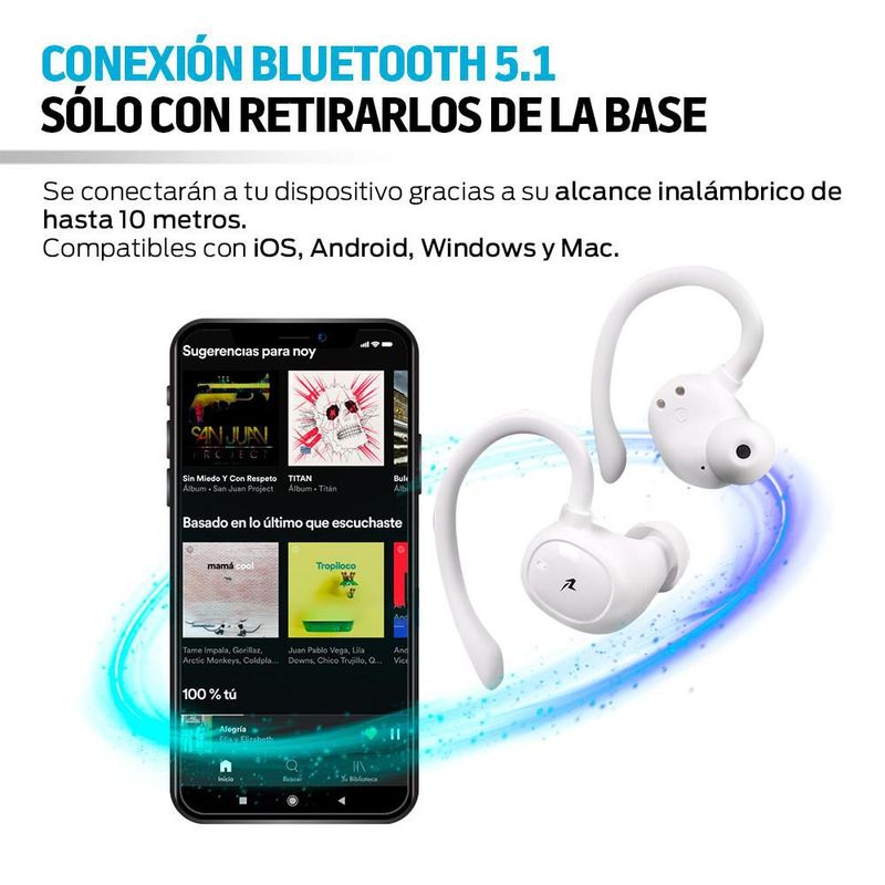Audífonos Inalámbricos Deportivos Bluetooth Contra Agua IPX4