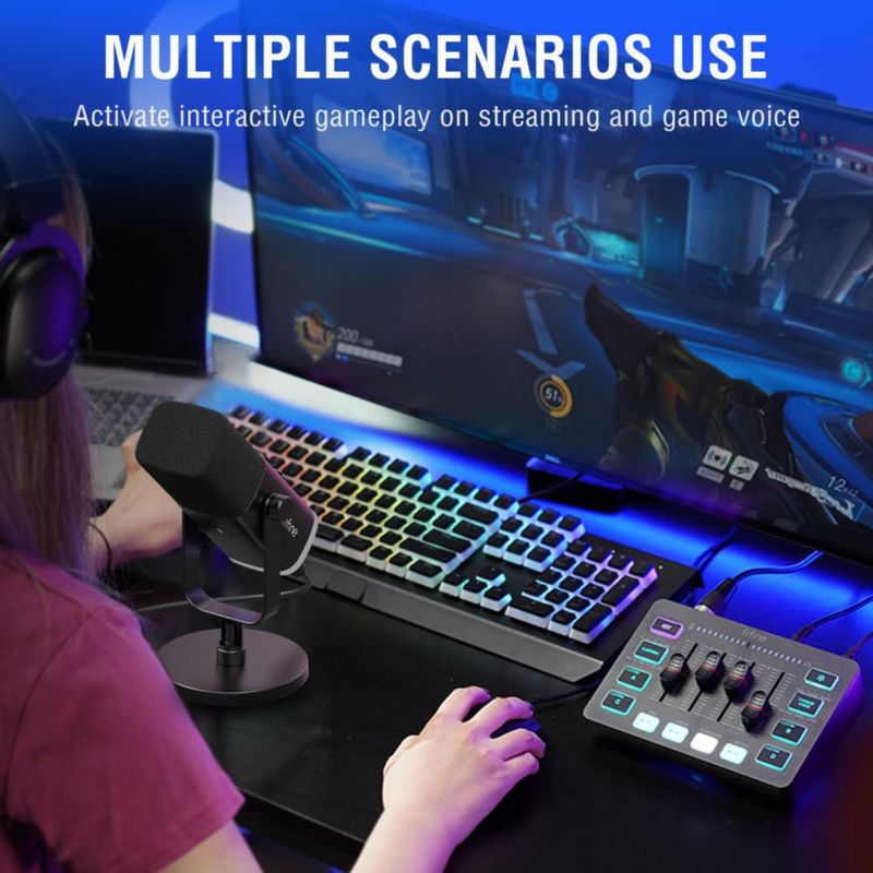 Paquete de equipo de juego FIFINE Dynamic XLR/USB Micrófono