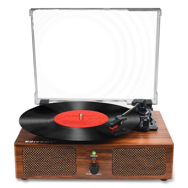 Tocadiscos inalámbrico Udreamer con reproductor de discos de vinilo y altavoces