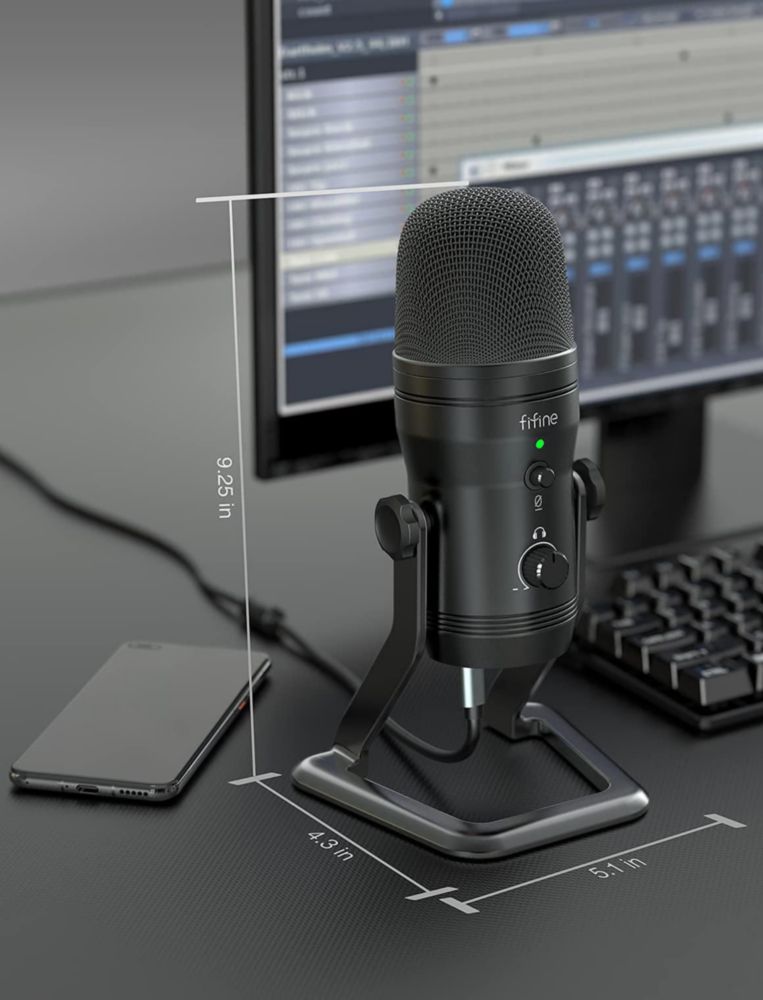 Micrófono USB de grabación de estudio FIFINE K690 para PC/PS4/Mac