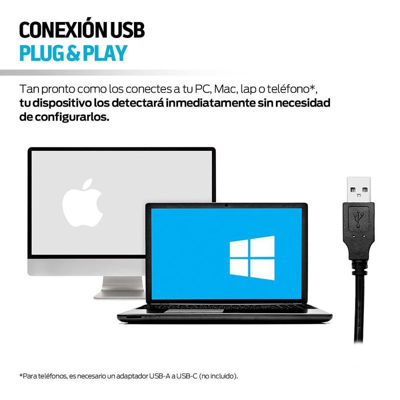 Audífonos Alámbricos de Diadema USB con Micrófono tipo Call Center