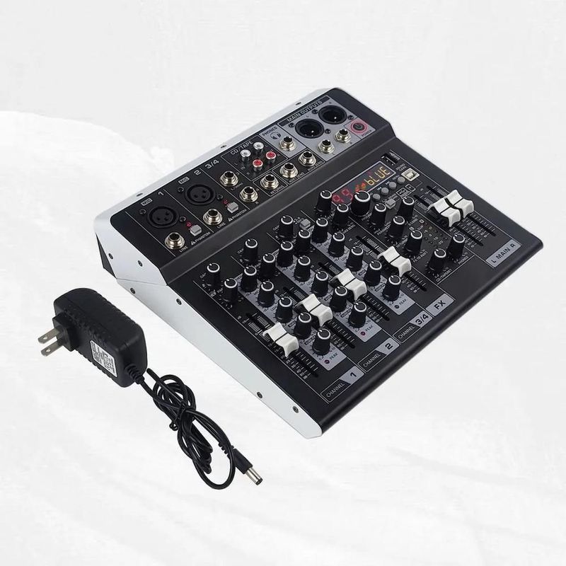 Mezcladora pasiva 4ch bluetooth usb dsp