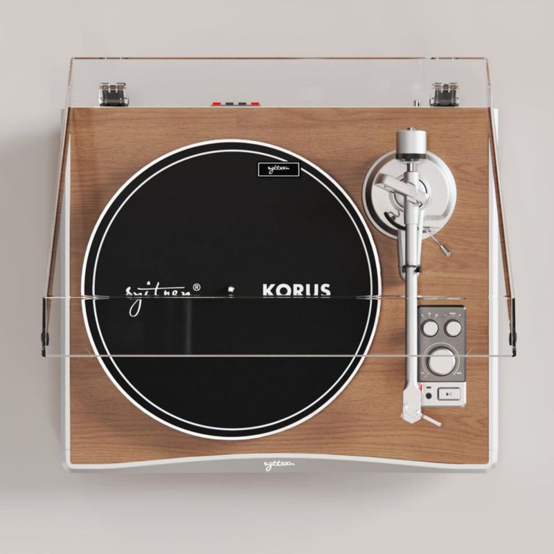 Tocadiscos Syitren KORUS Bluetooth de transmisión por correa y 2 velocidades