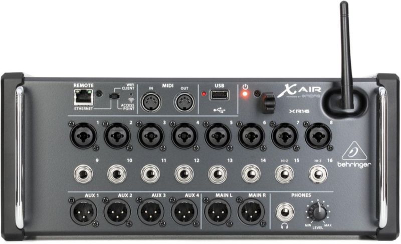 Mezclador digital Behringer X Air XR16 controlado por tableta con Wi-Fi