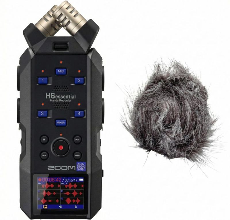 Grabadora de audio Zoom H6essential de 6 pistas 32 bits flotante paquete