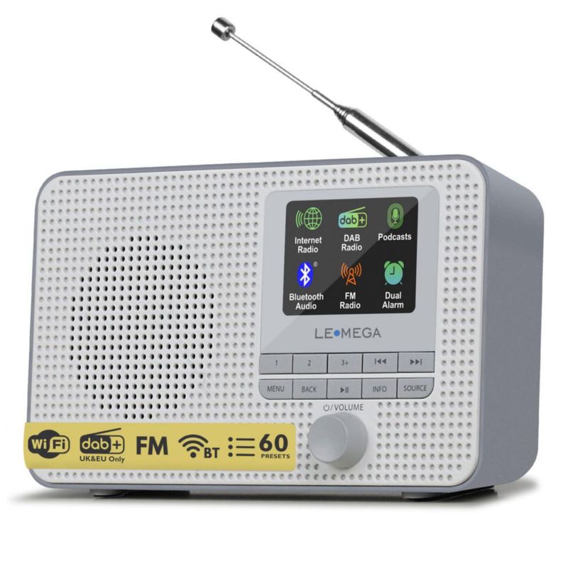 Radio por Internet LEMEGA IR1 con WiFi Bluetooth y doble alarma