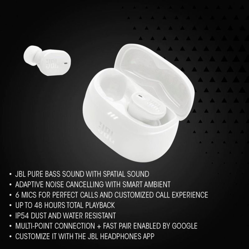 Auriculares inalámbricos con cancelación de ruido JBL Tune Buds 2 negros