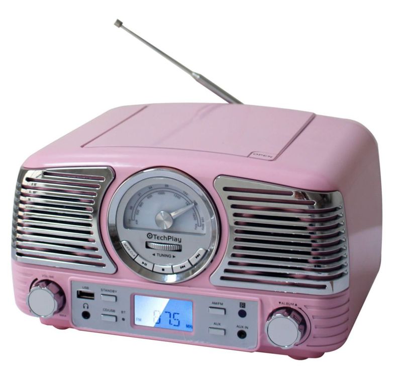 Estéreo TECH-PLAY QT62BT retro con CD Bluetooth USB y AUX