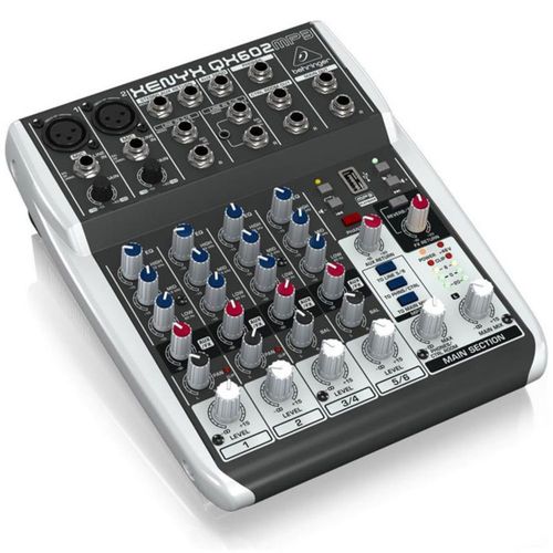 Mezclador Behringer Xenyx QX602MP3 USB Reproducción MP3 6 Entradas