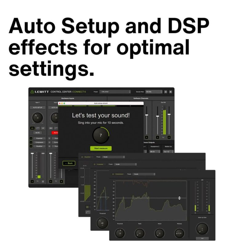 Interfaz de Audio MIDI Lewitt Connect 6 USB-C Dual