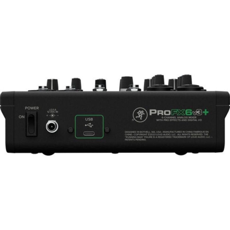 Mezcladora analógica Mackie ProFX6v3+ de 6 canales con Bluetooth