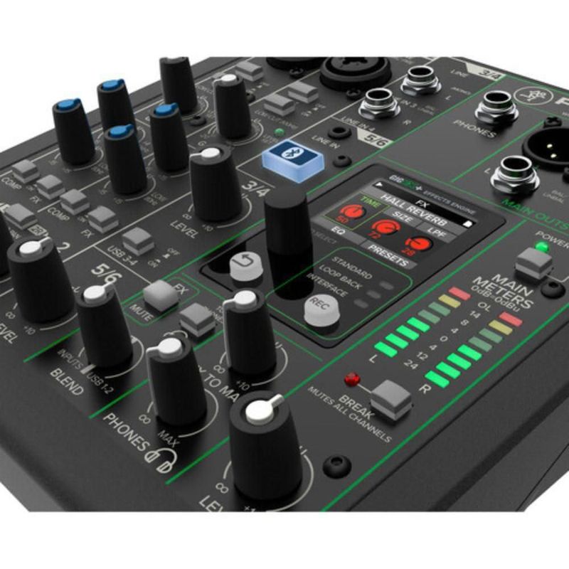 Mezcladora analógica Mackie ProFX6v3+ de 6 canales con Bluetooth