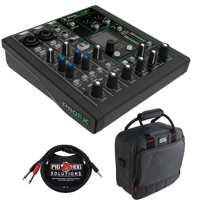 Mezcladora analógica Mackie ProFX6v3+ de 6 canales con Bluetooth