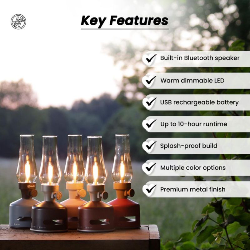 Lámpara KOOKOO MoriMori Bocina Bluetooth Recargable por USB