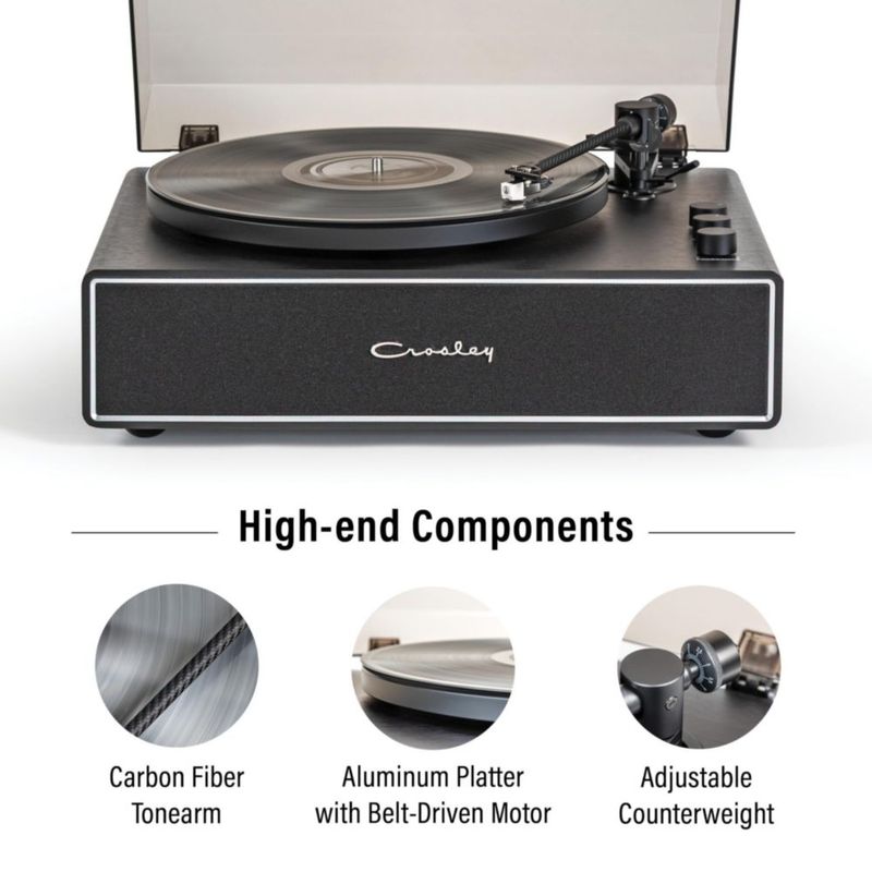 Tocadiscos Crosley CR6046A-BKSL 2 Velocidades Bluetooth Negro