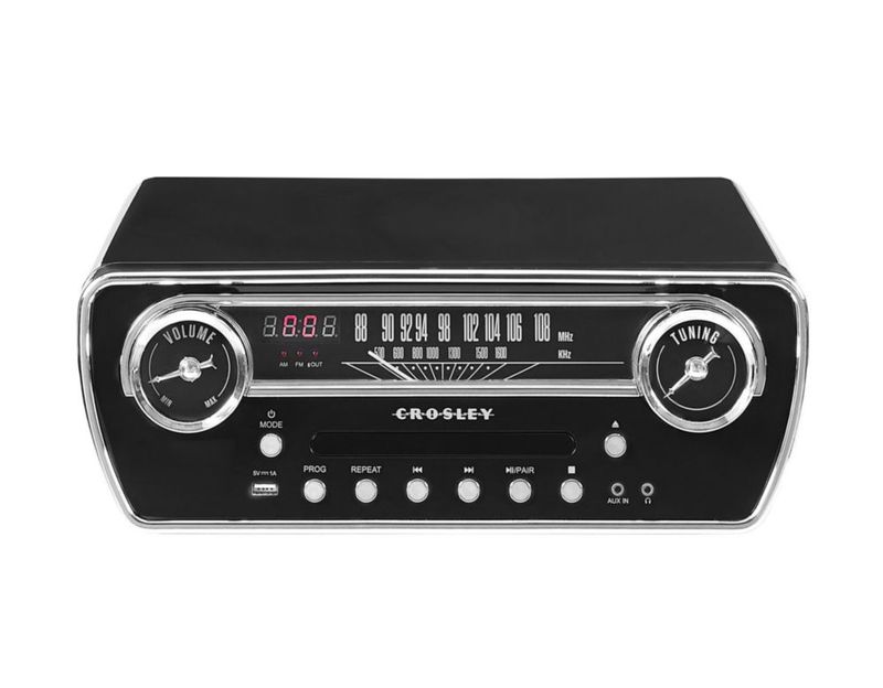 Tocadiscos Crosley CR6047A-BK 7 en 1 Bluetooth Radio con CD