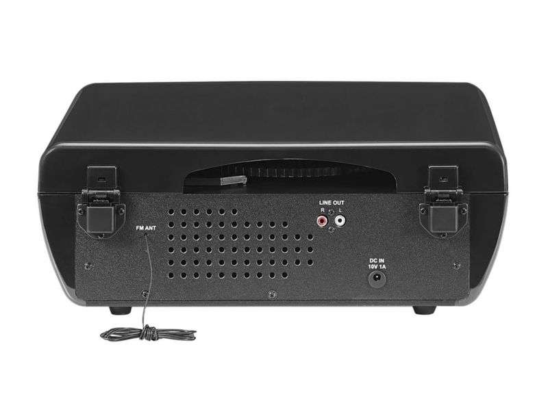 Tocadiscos Crosley CR6047A-BK 7 en 1 Bluetooth Radio con CD