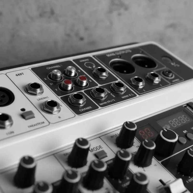 Mezcladora pasiva 4ch rgb bluetooth usb dsp dj-d504