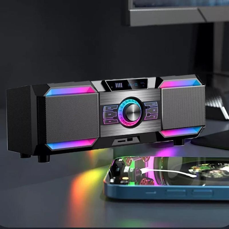 Minicomponente dm-h3001 multimedia speaker sonido 3d rgba
