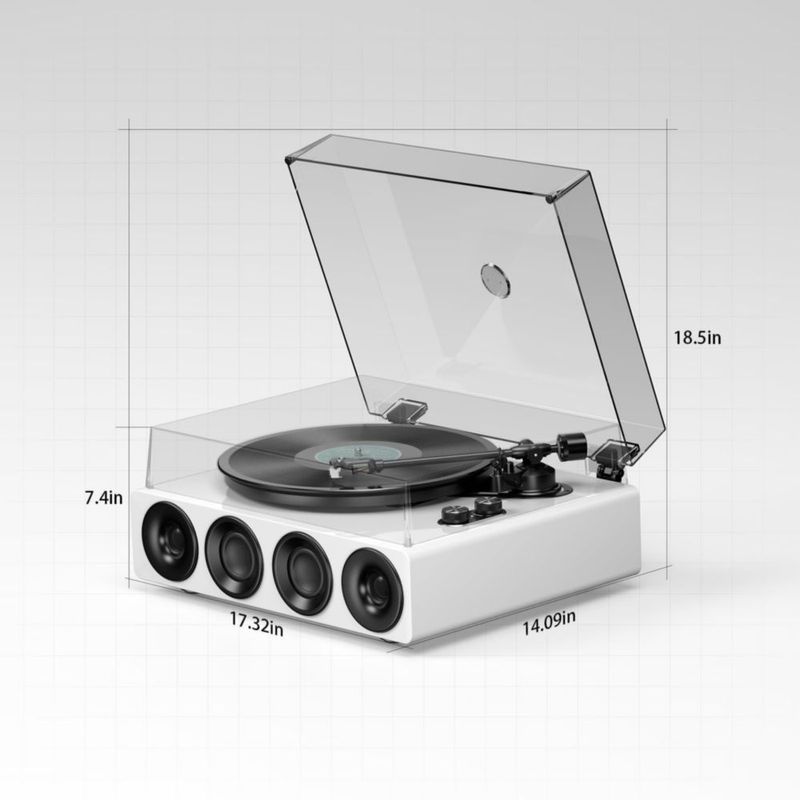 Tocadiscos 1byone AT-3600L Bluetooth Blanco