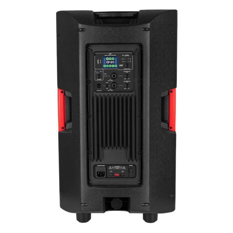 Bocina Profesional Kaiser KSP-5015 15" 600W RMS Sistema DSP Color Negro