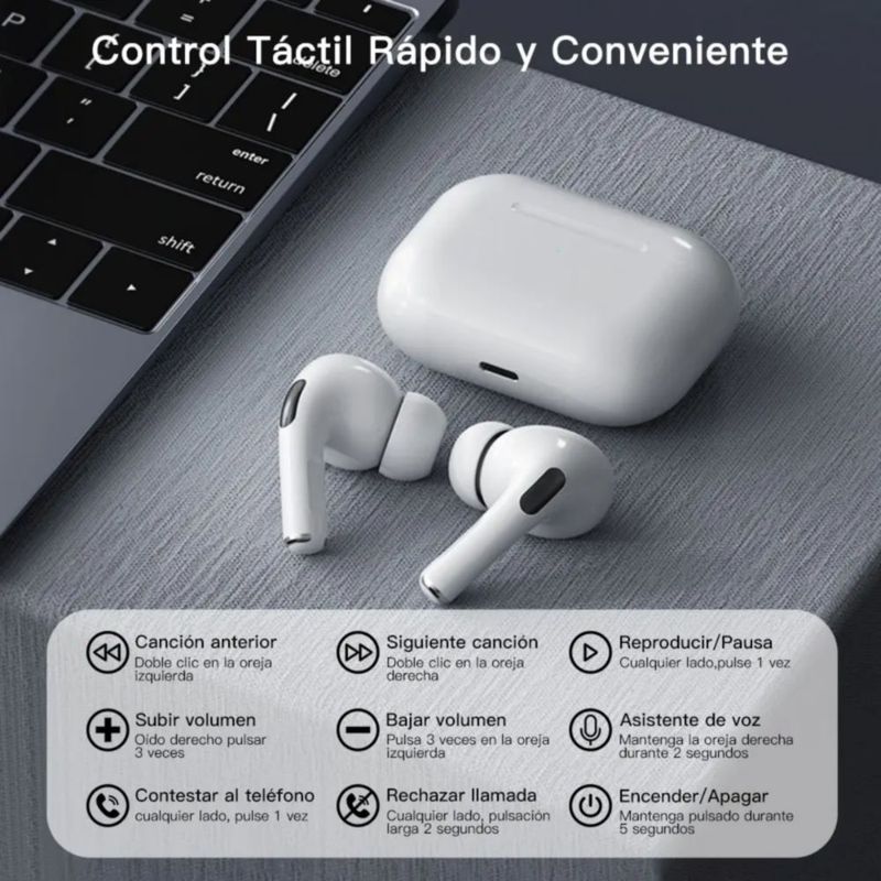 Audífonos Bluetooth Oem Compatible iPhone Android Blanco