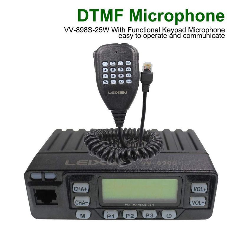 Radio de dos vías Leixen VV-898S 25W UHF/VHF con cable