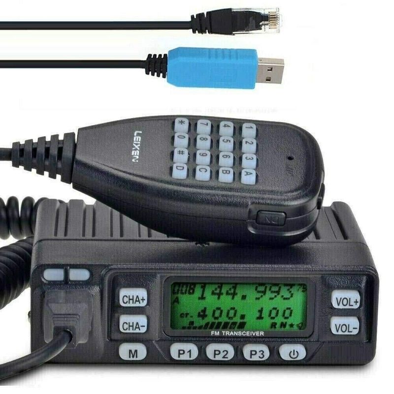 Radio de dos vías Leixen VV-898S 25W UHF/VHF con cable