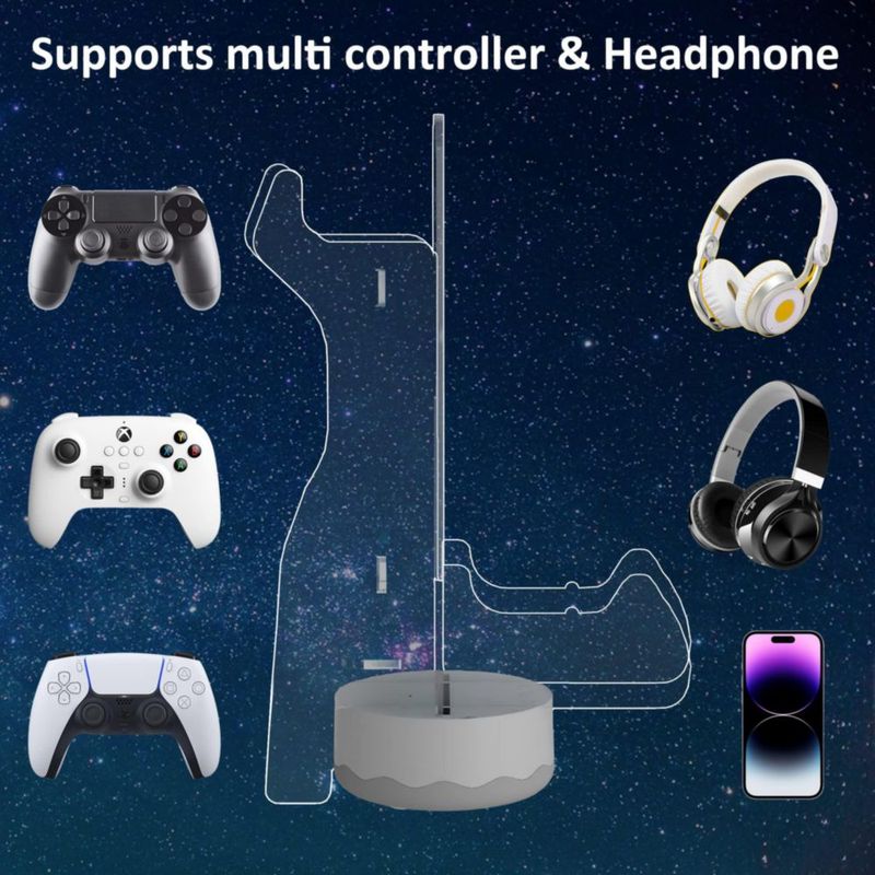 Soporte para auriculares Ammonite 3D LED de 16 colores