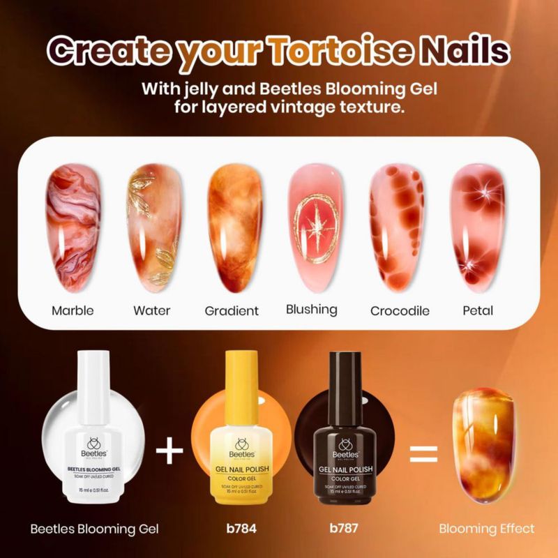 Set de esmaltes de gel beetles Otoño + Gel Blooming