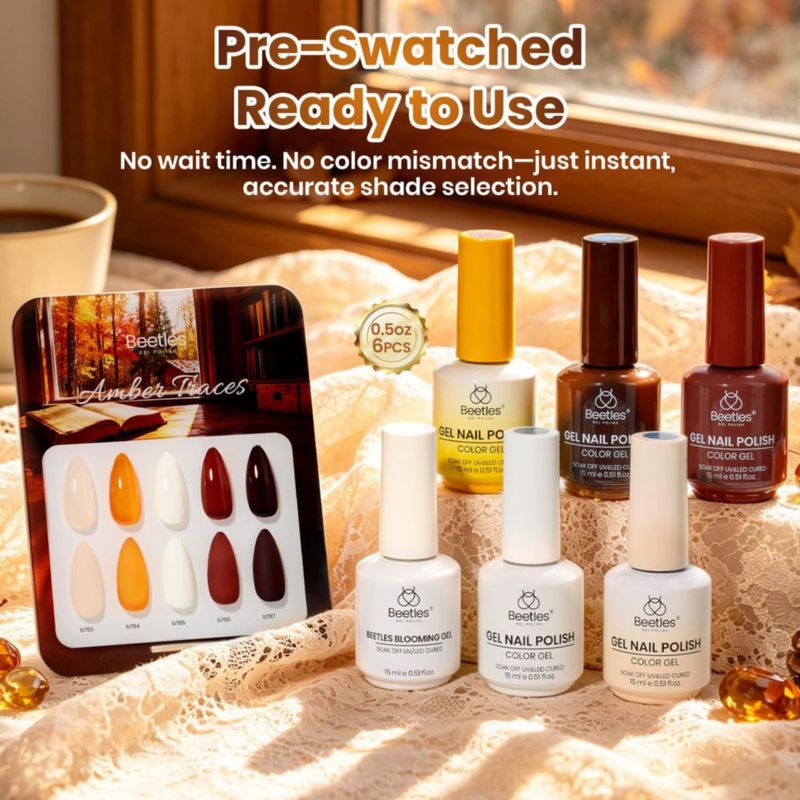 Set de esmaltes de gel beetles Otoño + Gel Blooming