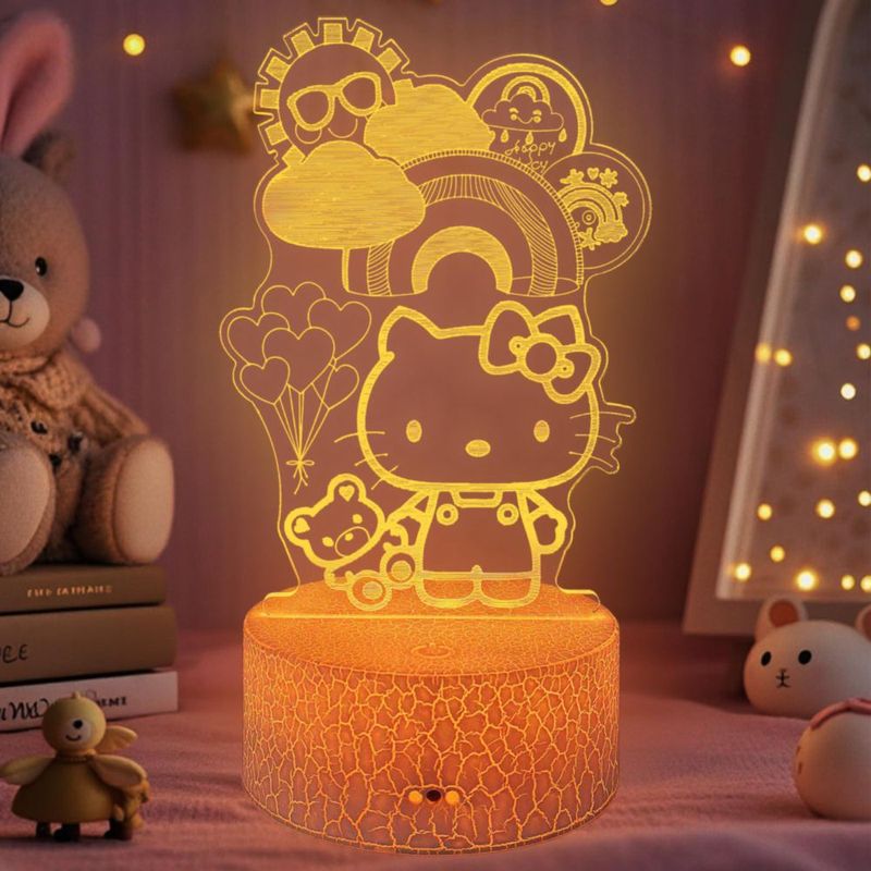 Lámpara de noche COBIKU Kitty con control remoto de 16 colores
