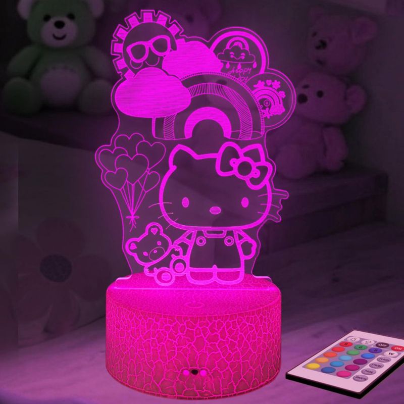 Lámpara de noche COBIKU Kitty con control remoto de 16 colores
