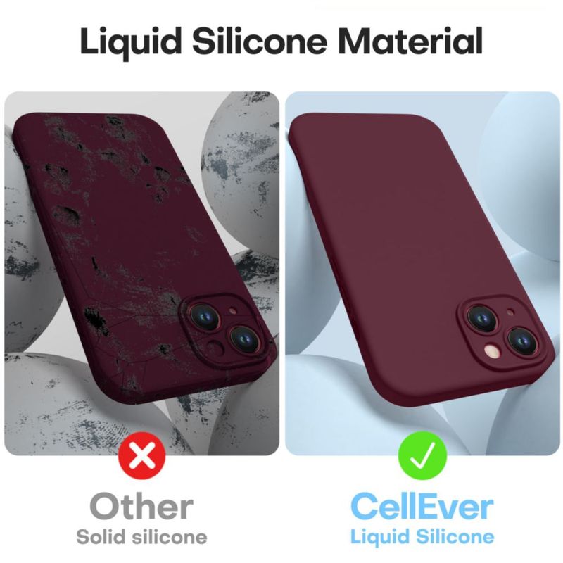 Funda CellEver iPhone 14 color vino antiaceite