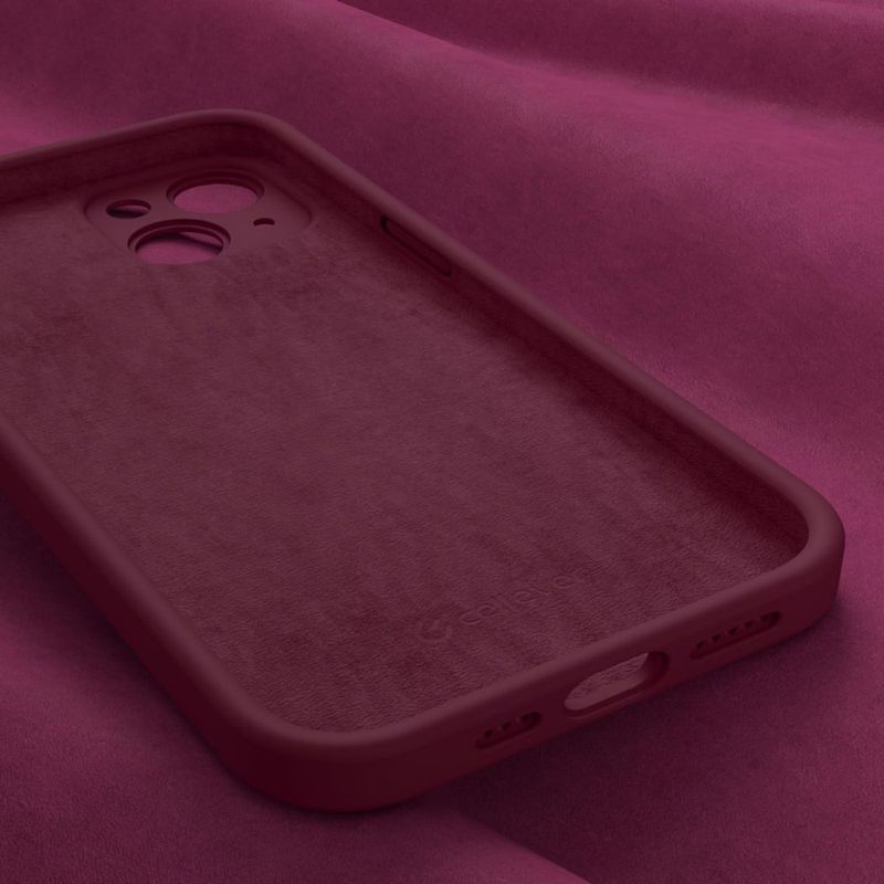 Funda CellEver iPhone 14 color vino antiaceite