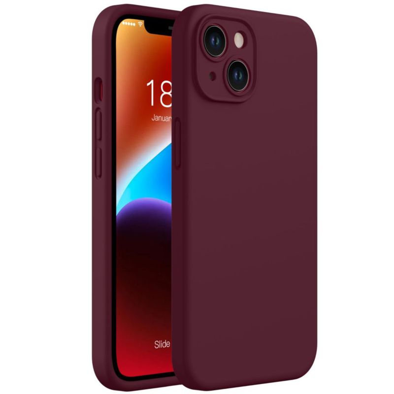 Funda CellEver iPhone 14 color vino antiaceite