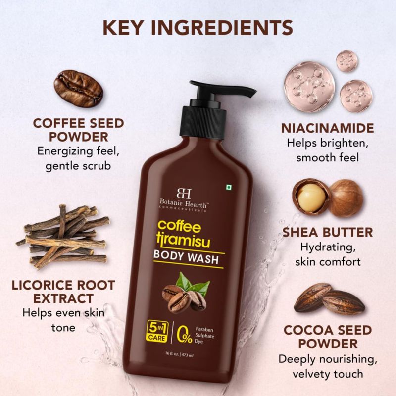 Gel de baño Botanic Hearth 473 ml Café Tiramisú