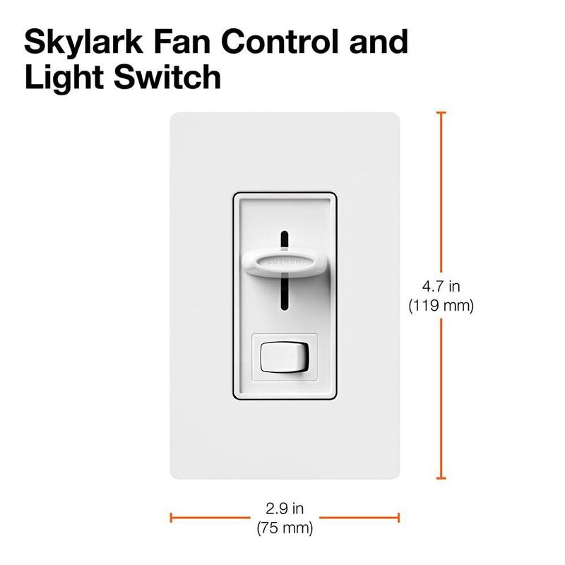 Control de Ventilador Lutron Skylark Blanco 120V