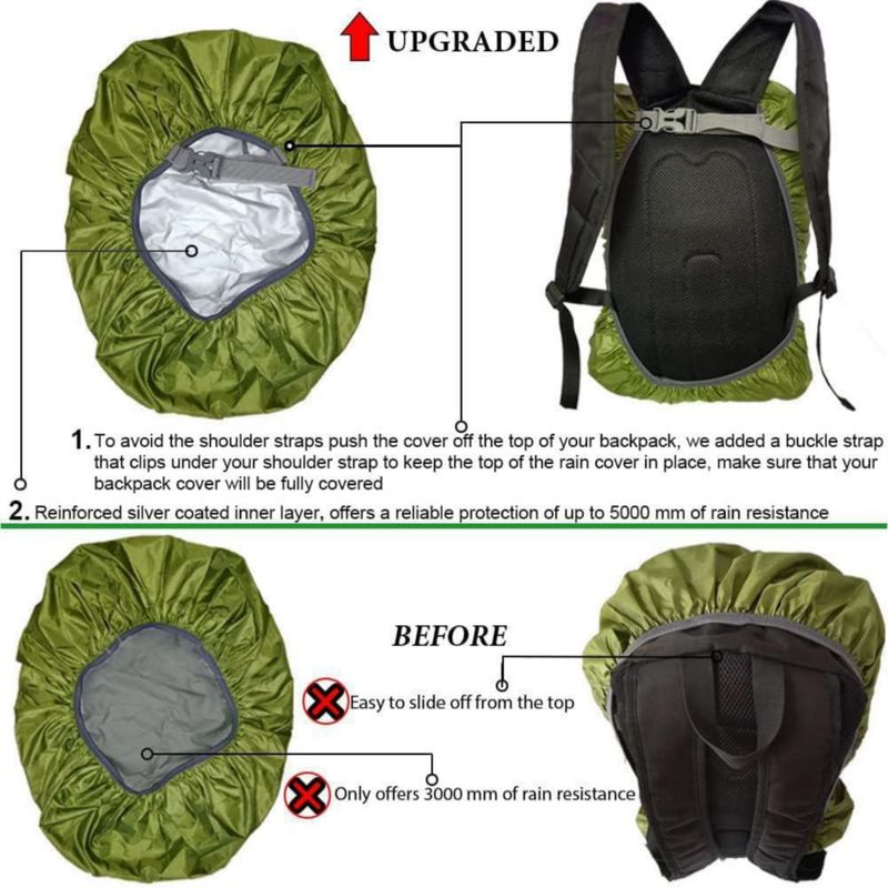 Funda impermeable para mochila Evotopf 40-50L verde