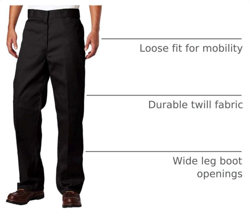 Pantalones de Trabajo Dickies Corte Holgado Negro 86cm/91cm