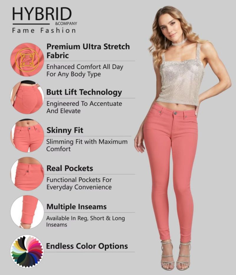 Jeans Hybrid & Company P43303SK Coral 1
