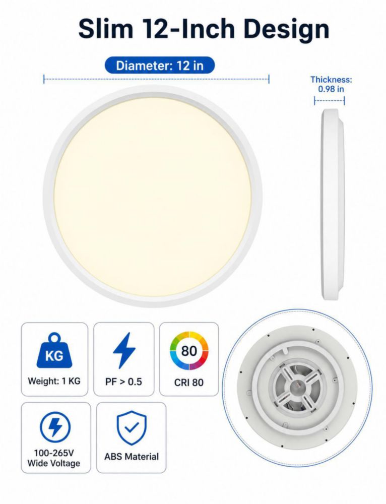 Lámpara de techo Xinsway 30 cm 24 W RGB con control por voz
