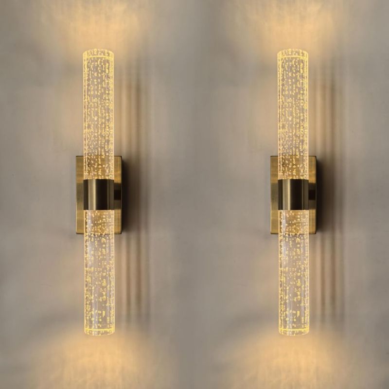 Apliques de pared inalámbricos Reddragon Lighting en oro – juego de 2
