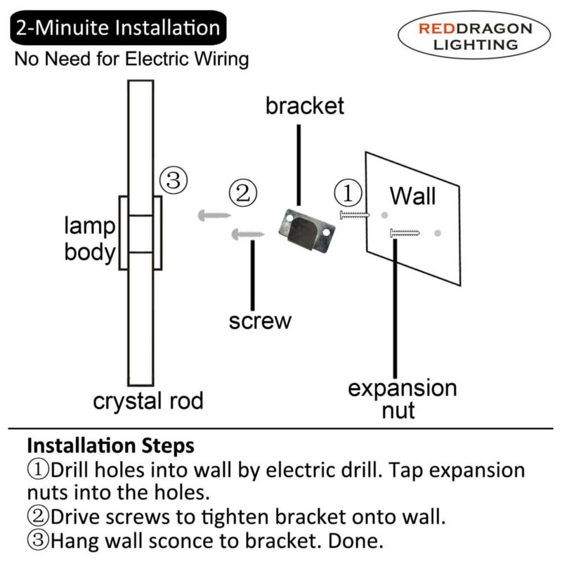 Apliques de pared inalámbricos Reddragon Lighting en oro – juego de 2