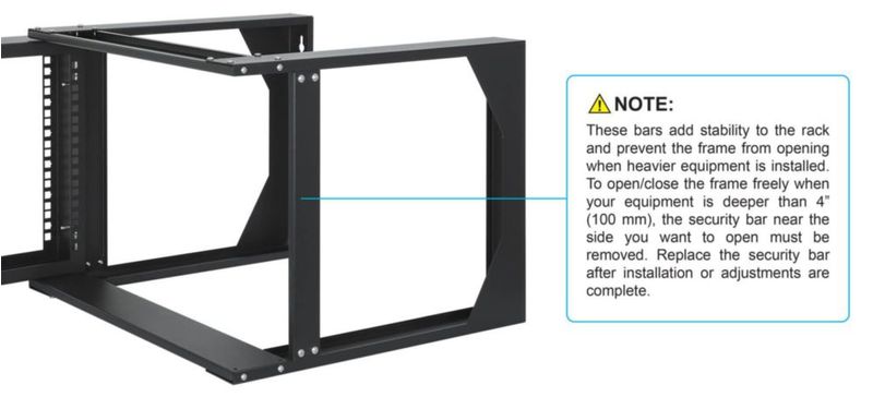 Rack 6U 19" Intellinet negro RAL 9004 de marco abierto