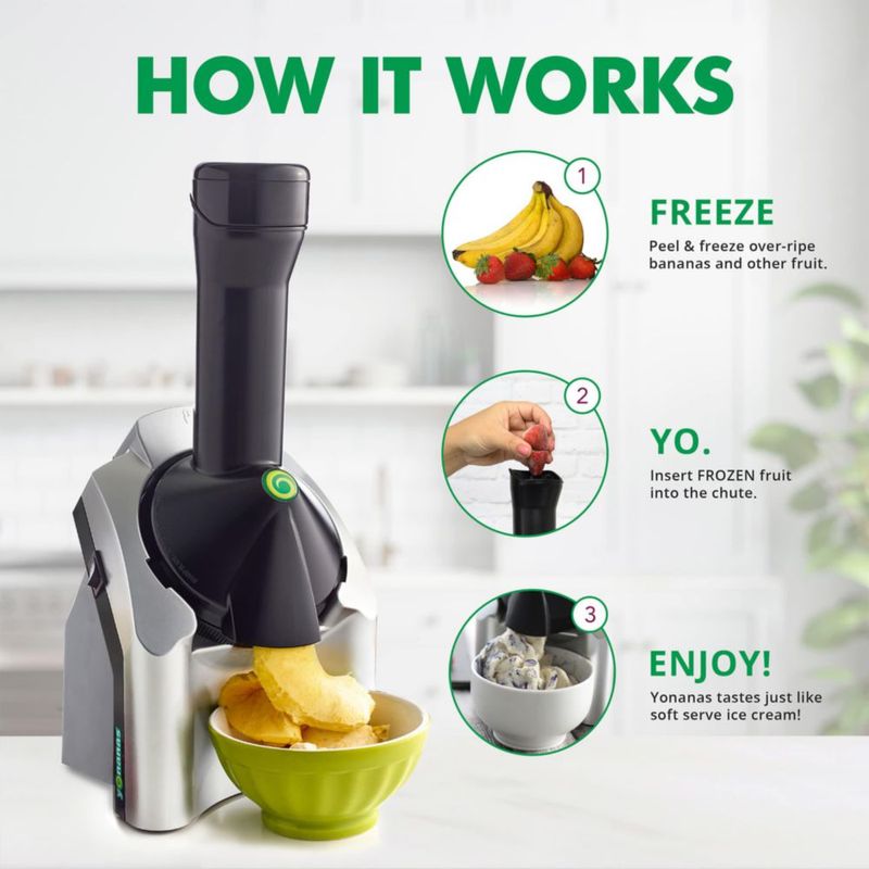Máquina para hacer helados Yonanas Classic Original de 200 W color plateado